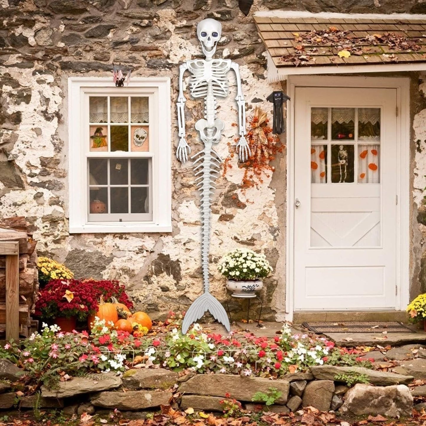 Ghost Skull Mermaid Plastic Bones