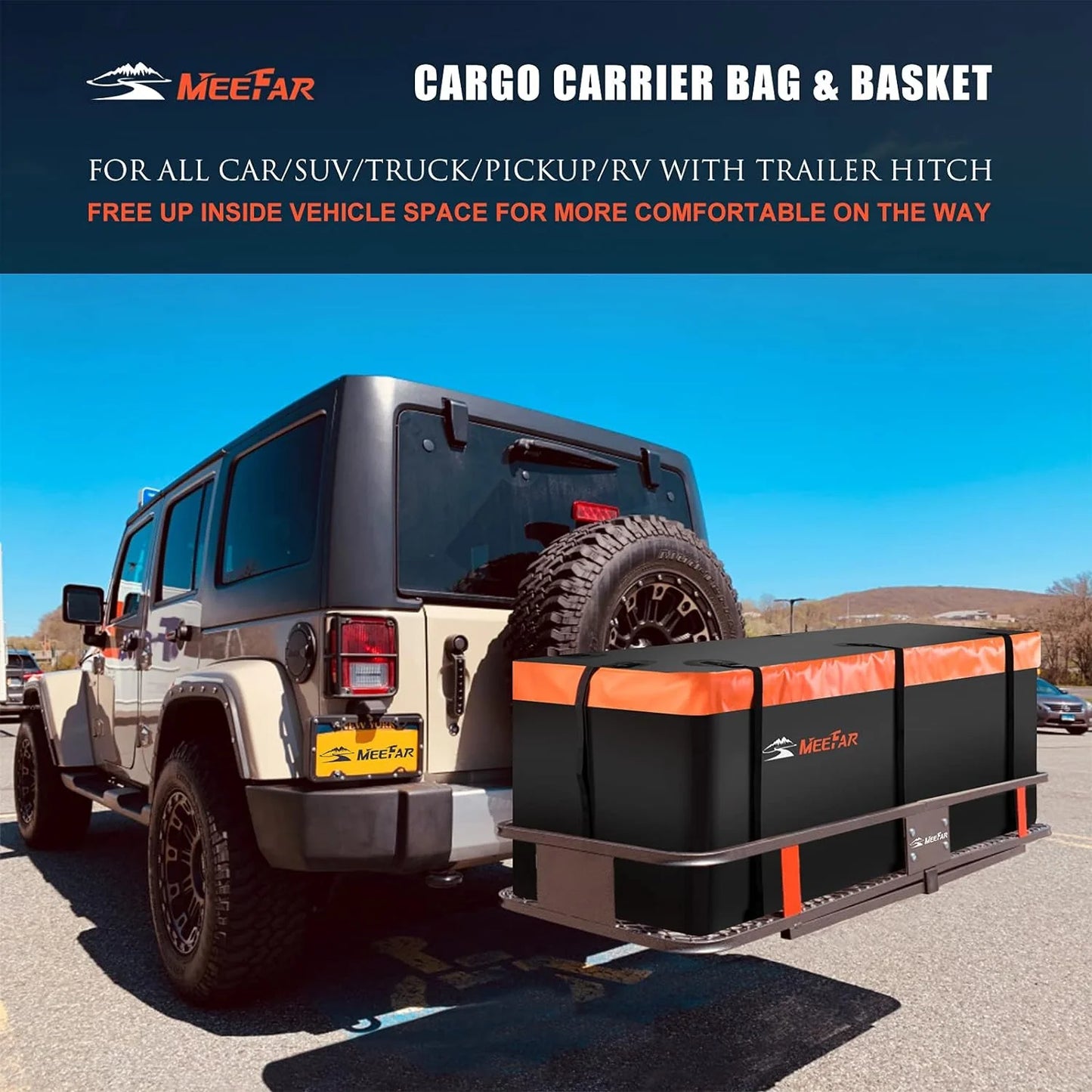 Roof Rack Universal Roof Basket 51" X 36" X 5" + Waterproof Bag