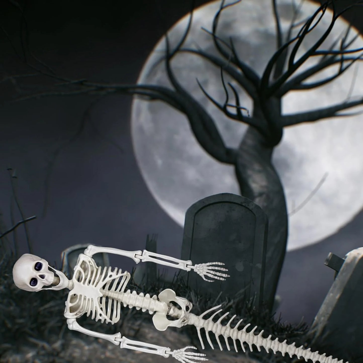 Ghost Skull Mermaid Plastic Bones