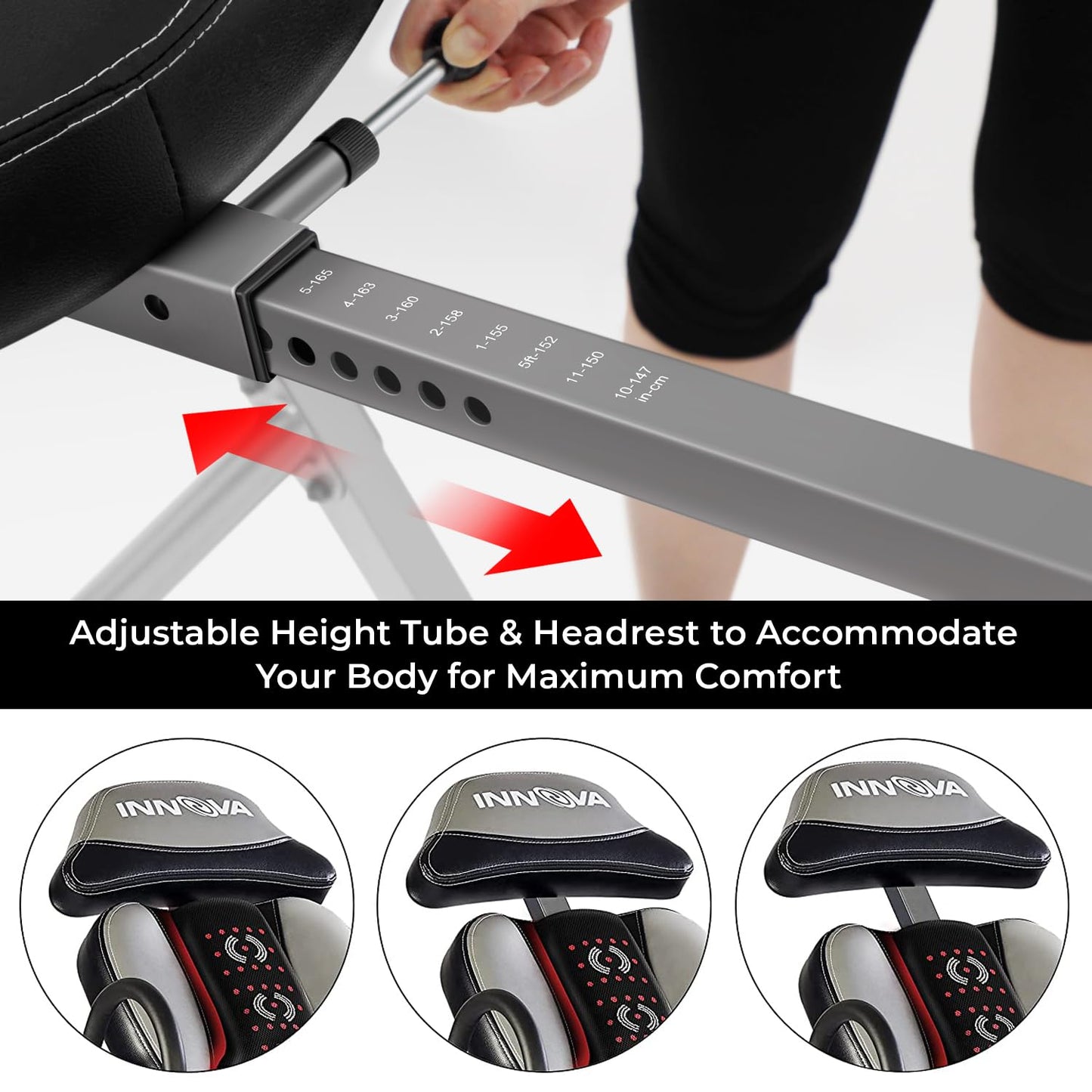 INNOVA HEALTH AND FITNESS Innova Advanced Heat & Massage Inversion Table