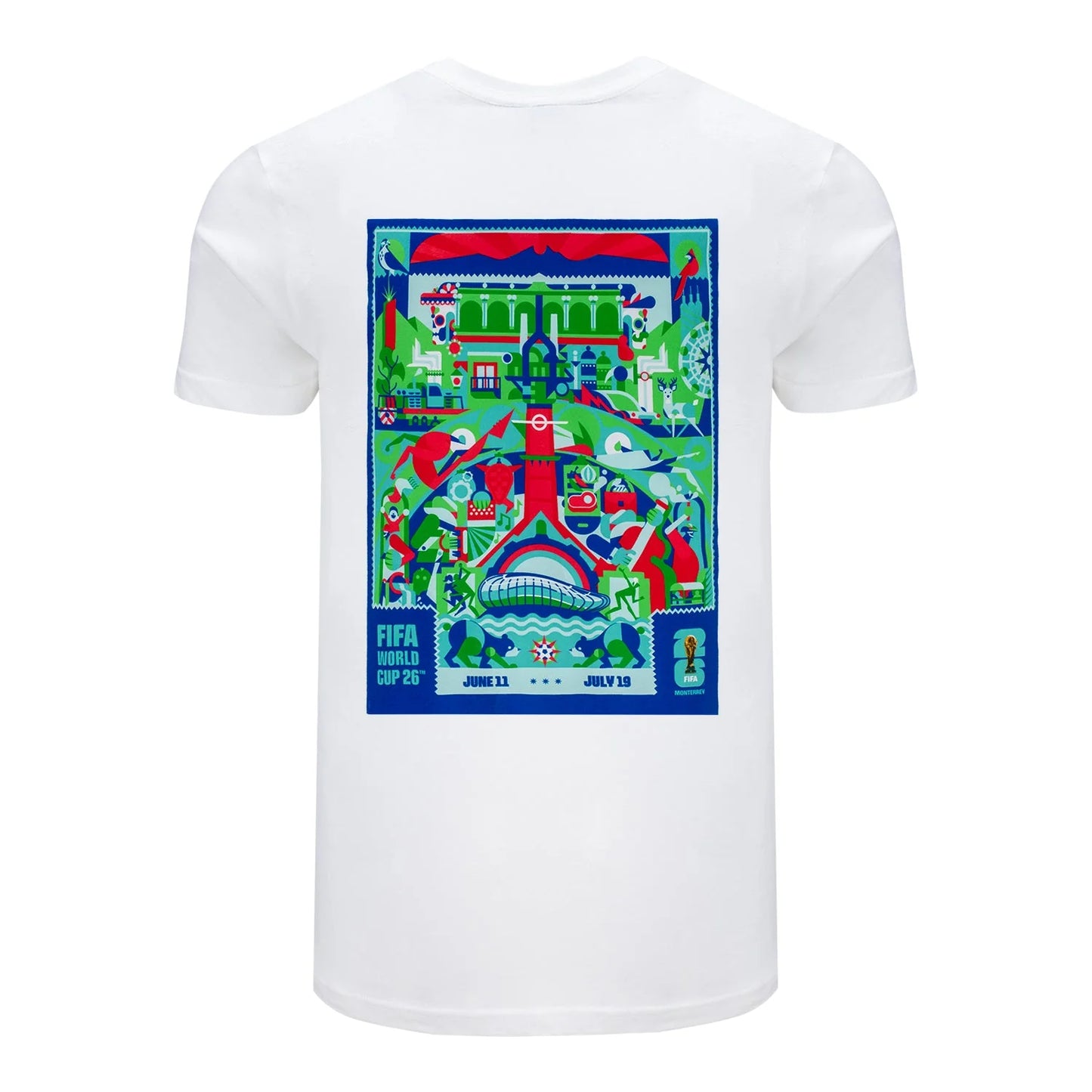 FIFA World Cup 2026™ Monterrey Poster White T-Shirt ENG - Unisex