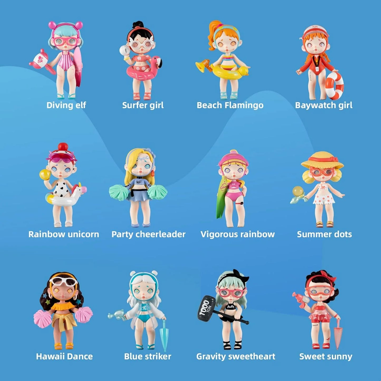12-Pack Blind Box, Fashion Trendsetters Series Cute Blind Box Action Figures Popular Collectible Toys Birthday Halloween Christmas Gifts