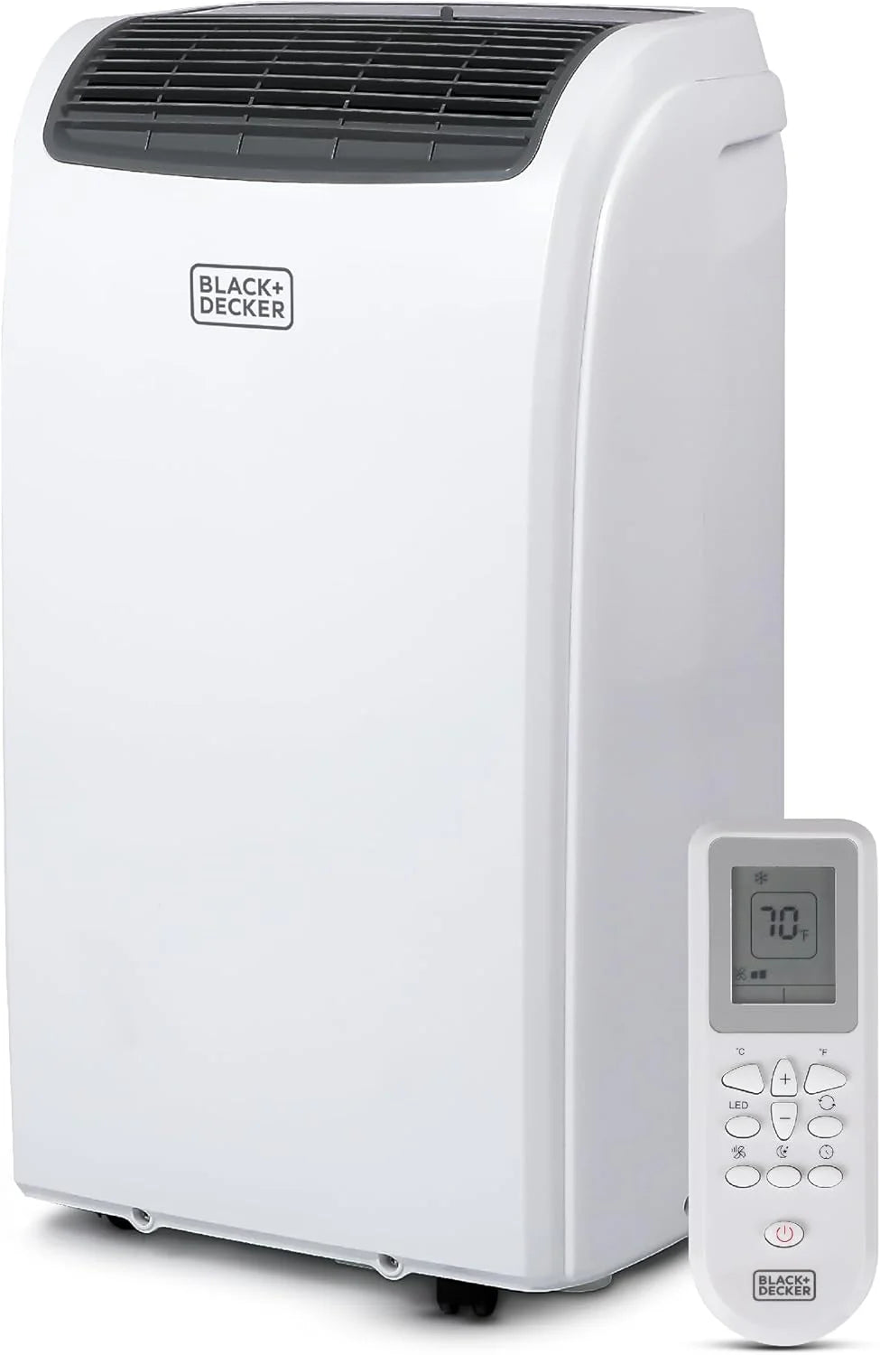 BLACK+DECKER 10,000 BTU Portable Air Conditioner for Rooms up to 450 Sq. Ft. with Remote – White