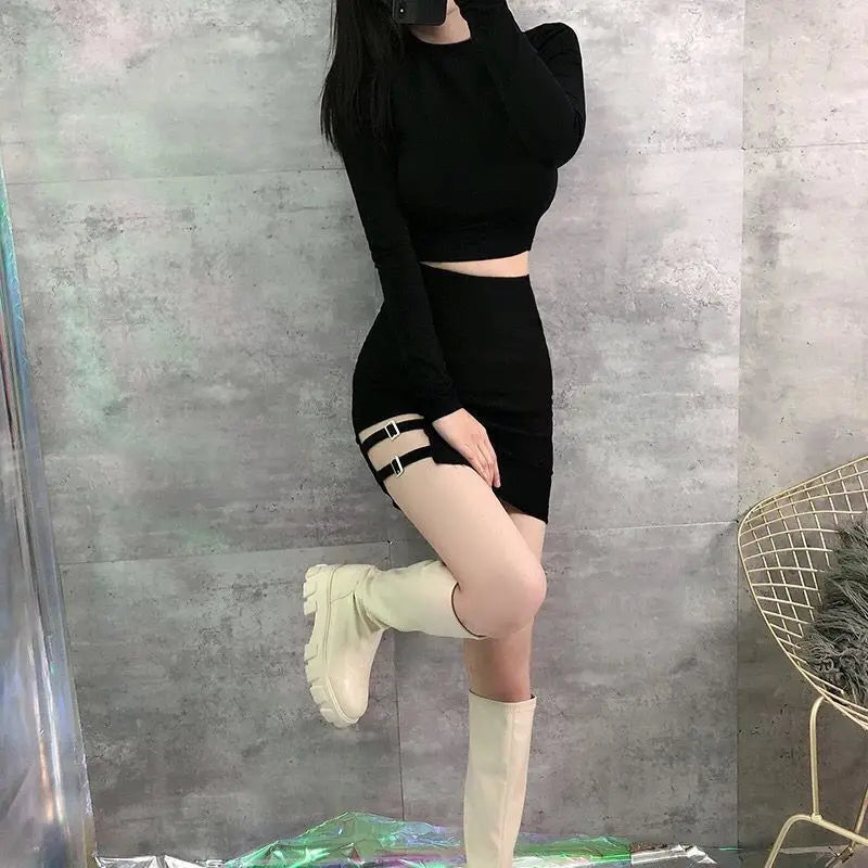 Skirts Women Summer Hollow Out Simple Mujer XS-3XL Retro Trendy Solid High Waist Korean Style Fit A-line Sexy Leisure Faldas Ins