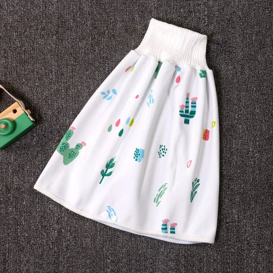 The new four seasons cotton soft baby high-waisted waterproof. leakproof. comfortable. breathable and urine-proof skirt
