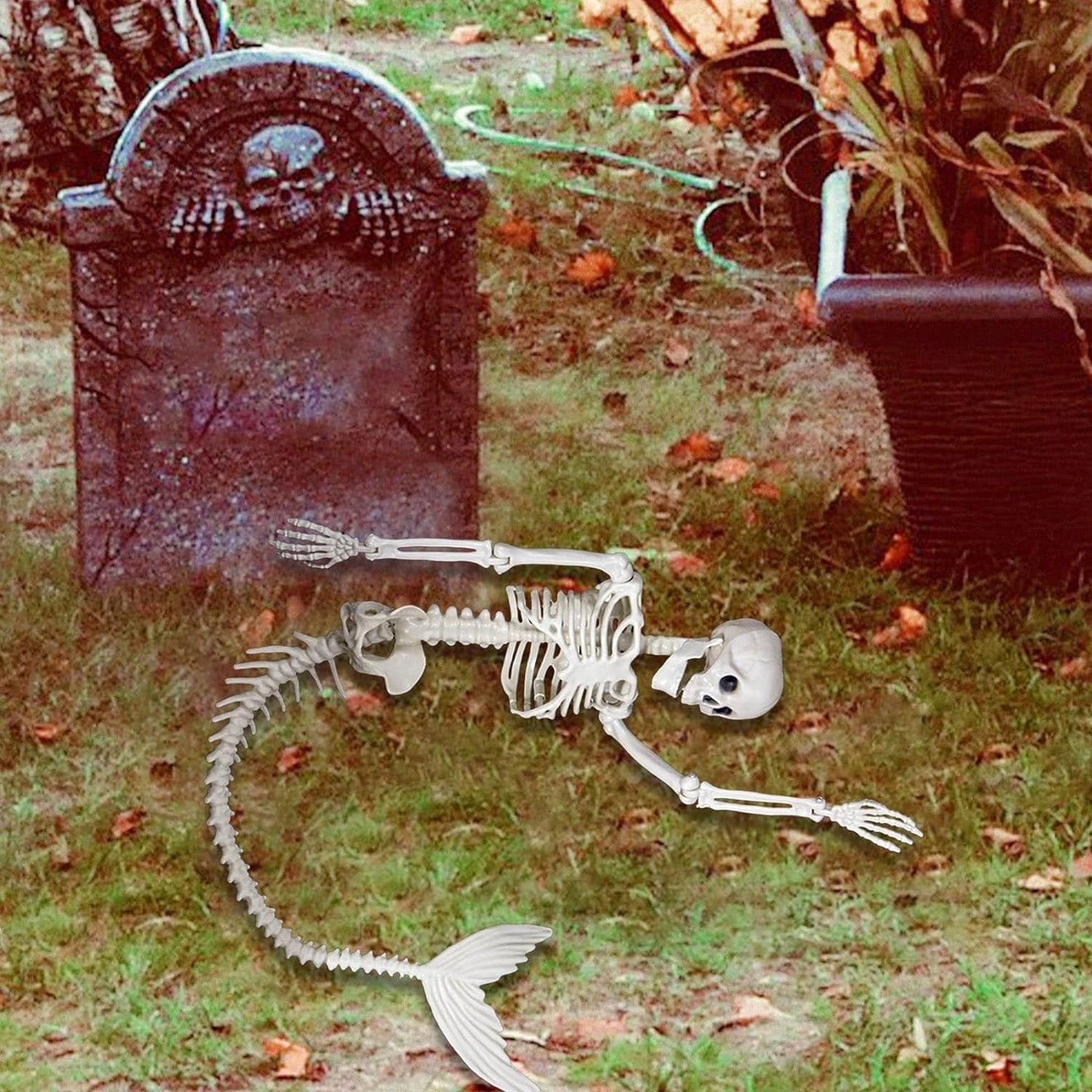 Ghost Skull Mermaid Plastic Bones
