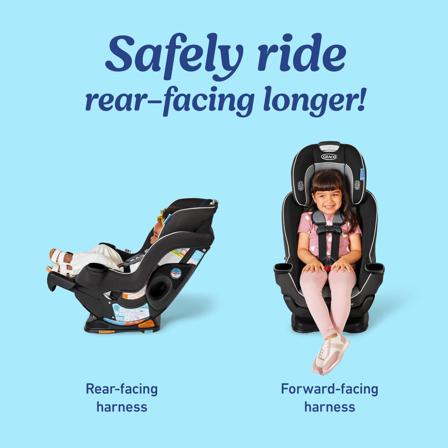 GRACO Extend2Fit Convertible Baby Car Seat - Gotham Model