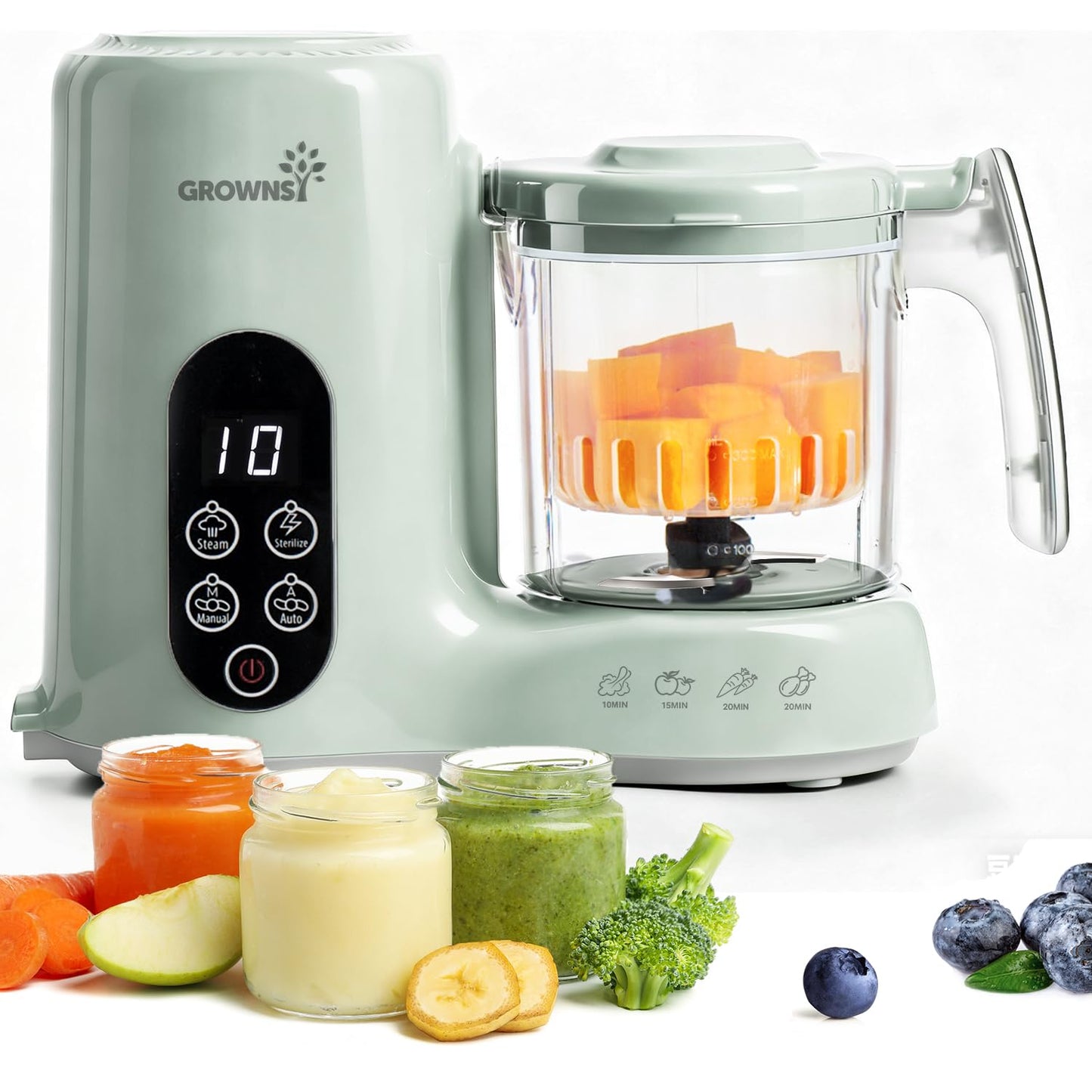GROWNSY Baby Food Maker - One Step Processor & Steamer