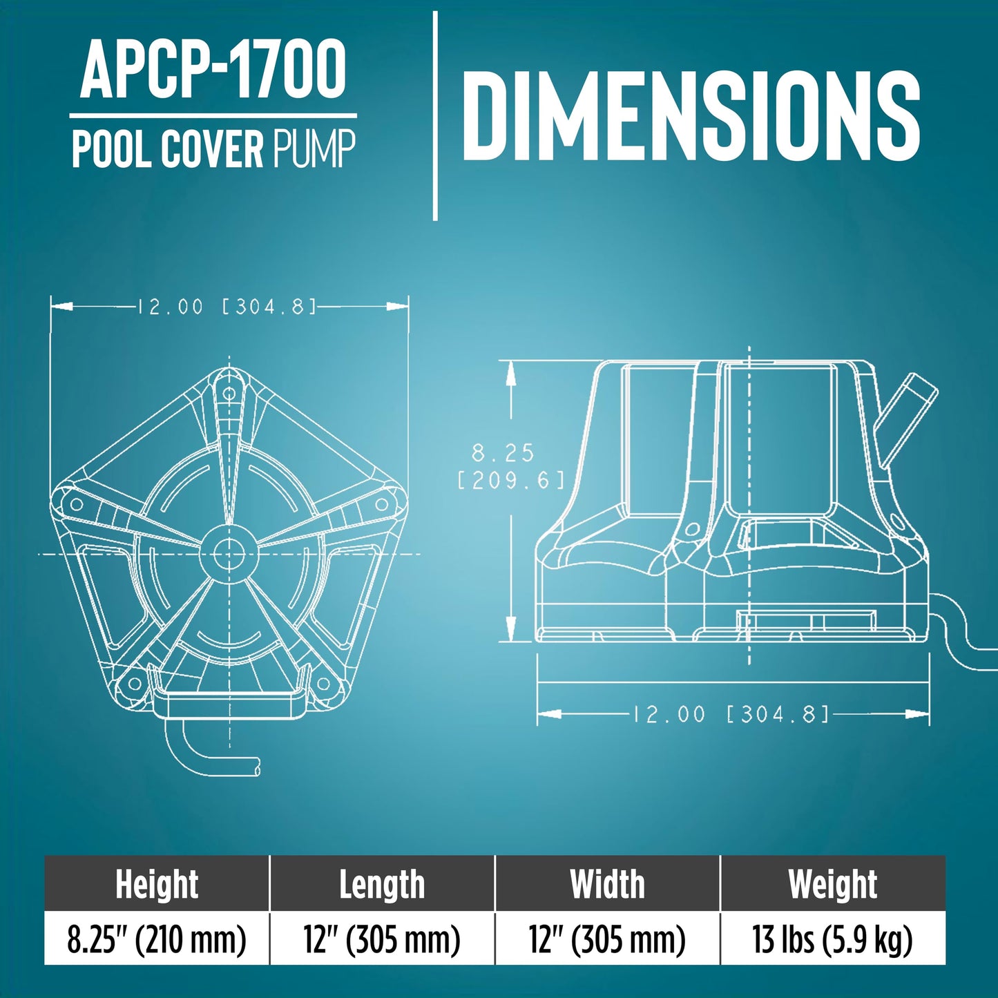 LITTLE GIANT APCP-1700 Automatic Submersible Pool Cover Pump